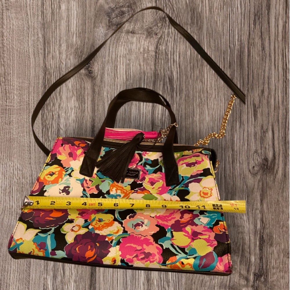 Betsey Johnson Floral Multicolor Crossbody Bag with Tassel Charm - Picture 5 of 10